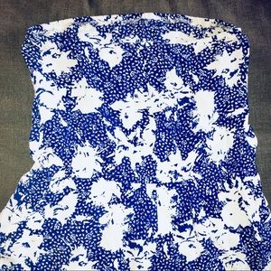 Vintage Shareen Blue & White midi dress small!!!